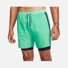 Nike Dri-Fit Stride Hybrid 13CM (Approx.) 2-In-1 Running Erkek Yeşil Taytlı Spor Şort DM4757
