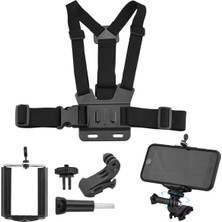 Fimtech Cep Telefonu Uyumlu Göğüs Kemeri Vlog Video Çekim Seti Phone Holder Chest Body Strap