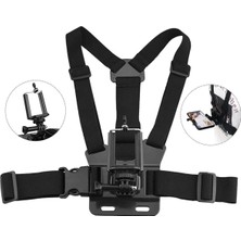 Fimtech Cep Telefonu Uyumlu Göğüs Kemeri Vlog Video Çekim Seti Phone Holder Chest Body Strap