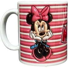 Heg Store Minnie Mouse 3 Boyutlu Baskılı Pembe Premium Kupa