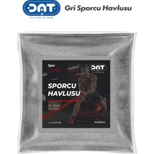 Dat35 Gri Sporcu Havlusu Gym Fitness Plates Boks Tenis Spor Havlusu 50  x  90 cm