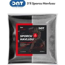 Dat35 İkili Sporcu Havlusu Gym Fitness Plates Boks Tenis Spor Havlusu  50  x  90 cm