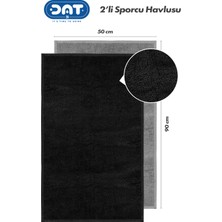 Dat35 İkili Sporcu Havlusu Gym Fitness Plates Boks Tenis Spor Havlusu  50  x  90 cm