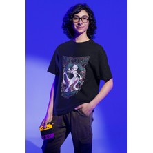 Fuddy Moda Unisex Oversize Mewtwo Baskılı T-Shirt Erkek-Kadın Pokemon Baskılı T-Shirt