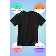 Fuddy Moda Unisex Oversize Pokemon Gengar Baskılı T-Shirt Pokemon Anime Baskılı T-Shirt