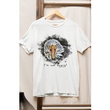 Fuddy Moda Unisex Oversize Kartal Baskılı T-Shirt I'm Not Angry Yazılı T-Shirt
