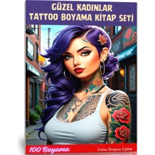 Güzel Kadınlar Tattoo Boyama 3'lü Kitap Seti