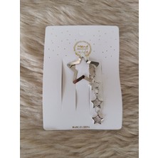 Efna Store Mini Yıldız Sallantılı Yıldız Model Gümüş Renk tekli Çıt Çıt Toka