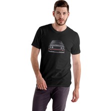 Texclusive Araba Baskılı T-Shirt Siyah Unisex Car T-Shirt