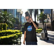 Texclusive Nasa Pizza T-Shirt Siyah Unisex