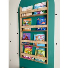 Bthgroup Montessori 4 Raflı 120*65 cm Çocuk Kitaplığı Eğitici Kitaplık Mdf