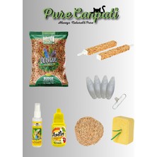 Purecanpati Muhabbet Kuş Kraker,mineral Blok,yem,tüy Bakım,enerji Blok ve Vitamin Seti