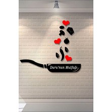 Ensa Design Kişiye Özel Tavalı Mutfak Duvar Dekorasyonu , Ahşap Mutfak Dekoru Isim Yazılabilir 60X60CM