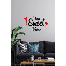 Ensa Design Kalpli Home Sweet Yazılı Ahşap Duvar Dekoru, Mutfak Ahşap Duvar Dekoru 60X40CM