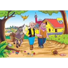 Toy Keloğlan ve Anası Ahşap Yapboz Puzzle 25X35 Cm. 35 Parça