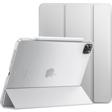 Five-E Apple Pro 12.9 5. Nesil (2021) Yatay Standlı Uyku Modlu Basic Arkası Sert Smart Kılıf A2378 A2461 A2379 A2462
