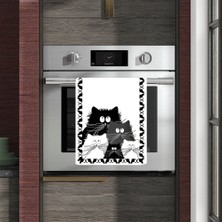 Sister Home Design Şapşik Kediler Desenli Fırın Örtüsü