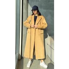 Orwa Official Kruvaze Uzun Oversize Kaban - Camel