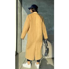 Orwa Official Kruvaze Uzun Oversize Kaban - Camel