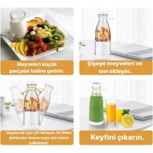 Hane216 Taşınabilir 350 ml Blender Mini Meyve Karıştırıcı Milkshake Işlevli Blander Smothie (Mika)