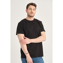 Four Man 2 Adet Erkek %100 Pamuk Standart Kalıp Kolay Kırışmayan  Düz Renk Basic Tişört