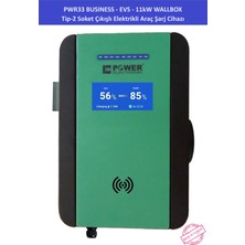 POWER ELEKTRONİK SHOP | PWR11 BUSINESS-EVS-7,4 kW WALLBOX - TİP2 SOKET ÇIKIŞLI ELEKTRİKLİ ARAÇ ŞARJ CİHAZI