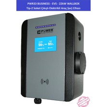 POWER ELEKTRONİK SHOP | PWR33 BUSINESS -EVS-22 kW WALLBOX - TİP2 SOKET ÇIKIŞLI ELEKTRİKLİ ARAÇ ŞARJ CİHAZI