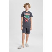 DeFacto Erkek Çocuk Marvel Avengers Kısa Kollu Şortlu Pijama Takımı C0992A824SP