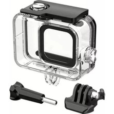 Fimtech Gopro Hero 12 Uyumlu Su Geçirmez Kılıf Housing Göğüs Bandı ve Kafa Bandı 3'lü Set