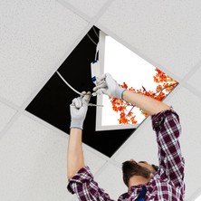 Gök Panel 60X60 LED Panel Aydınlatma Armatür Avize Sıva Altı Desenli Tekli 46510219SA