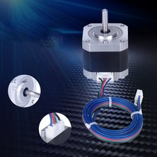 Pabiflo NEMA17 42 Step Dc Motor 1.8 Derece 12V Step Motor 3D Yazıcı ve Cnc Için Hatlı Yazıcı Motoru (Yurt Dışından)