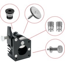 Pabiflo Ekstruder Için Klonlanmış Bowden Için Tüm Metal Çift Tahrikli Ekstruder Sağ D9 CR10 Mk3 3 Prusa (Gümüş) (Yurt Dışından)