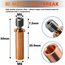 Pabiflo -6 Se Bi-Metal Isı Kırma 2 Paket Yükseltme Isı Kırma Titanyum Alaşımı + Kaplama Bakır Bi Metal Boğaz -6 Se Için (Yurt Dışından)