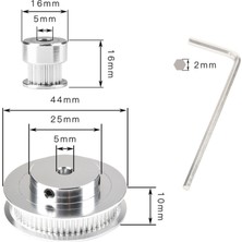 Pabiflo 3D Yazıcı Gt2 60 Diş 20 Diş Iç Delik 5mm Bant Genişliği 6mm Kasnak ve Bant Genişliği 6mm Voron 2.4 Için Triger Kayışı Kiti (Yurt Dışından)