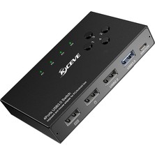 Pabiflo 4 Bağlantı Noktalı Usb3.0 Paylaşıcı Anahtarı USB Kvm Switcher Klavye Fare Yazıcısı Için Denetleyici Pc Paylaşımı Ayırıcı ile (Yurt Dışından)