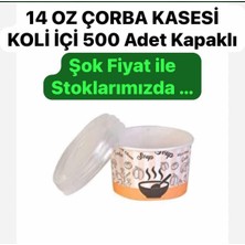 Yıldırım Paper Cup 14 Oz Çorba Kasesi Kapaklı (500 Adet)