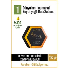 Olivos Doğal Bal Polen Ve Zeytinyağlı Katı Sabun Ballı Polenli El Sabunu Yoğun Nemlendirici 150 gr