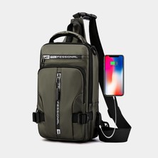 Peace Erkek Göğüs Çantası Çok Fonksiyonlu Rahat Omuz Çantası Crossbody Çanta Küçük Sırt Çantası (Yurt Dışından)