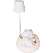 Peace Kedi Gece Lambası USB Yatak Odası Uyku Lambası Çocuk Başucu Lambası (Yurt Dışından)