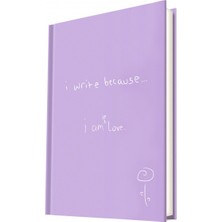 Deffter I Write Because I Am In Love Çizgisiz 96 Yaprak Sert Kapak Defter