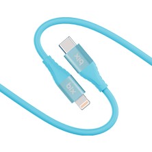 Bix BXSC1CL 60W Type-C To Lightning Silikon Şarj ve Data Kablosu 1.2 Metre