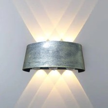 Full Reyon Sarı Eskitme Dekoratif Işık Süzmeli, 10 Watt Günışığı Ledli Iç ve Dış Mekan Aplik, 3000K LED Armatür