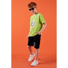 Lela Pamuklu Regular Fit Bisiklet Yaka Şortlu Alt-Üst Takım Erkek Çocuk Takım 6212008