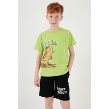 Lela Pamuklu Regular Fit Bisiklet Yaka Şortlu Alt-Üst Takım Erkek Çocuk Takım 6212009