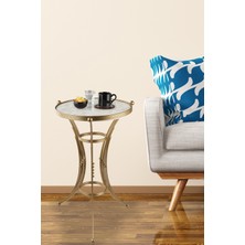 Begüsa Fas Sehpa Eskitme Mermer Ahşap