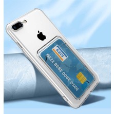 Bulut E-Ticaret Apple iPhone 8 Plus - Uyumlu Kartlıklı Şeffaf Bulut E-Ticaret Setra Clear Silikon Kapak-Renksiz