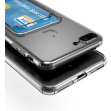 Bulut E-Ticaret Apple iPhone 8 Plus - Uyumlu Kartlıklı Şeffaf Bulut E-Ticaret Setra Clear Silikon Kapak-Renksiz