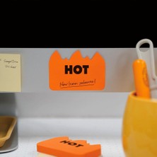 Penco Hot Flame Sticky Note Post It Pembe