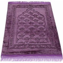 İkranur Soft Yumuşak Kadife Peluş Seccade Koyu Kahve 70 x 110 cm - 750 gr