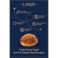 Loqo Tuzlu Susamlı Mini Kurabiye 1 kg (Tek Tek Paketli)